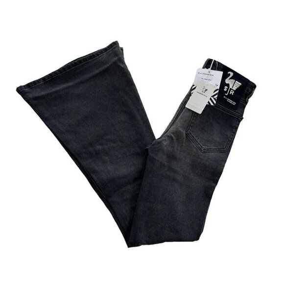 Free People x Sandrine Rose Women's Sz 26 Black Distressed Wide Flare Je… - Picture 10 of 10